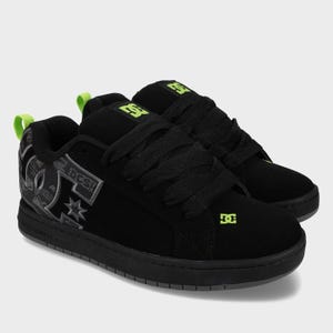 DC Pixie 3 Skate Shoes in Black Grey Lime