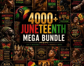 4000+ Juneteenth Ultimate PNG Bundle, Black History, African American PNG, Black Pride PNG, Freedom Day Sublimation, We Are Black History