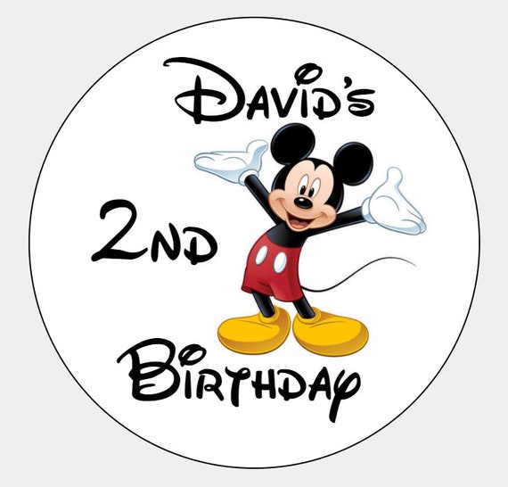Personalized Mickey Mouse Minnie Hershey Kiss Stickers Birthday Party Favors Supplies Candy Labels Clubhouse