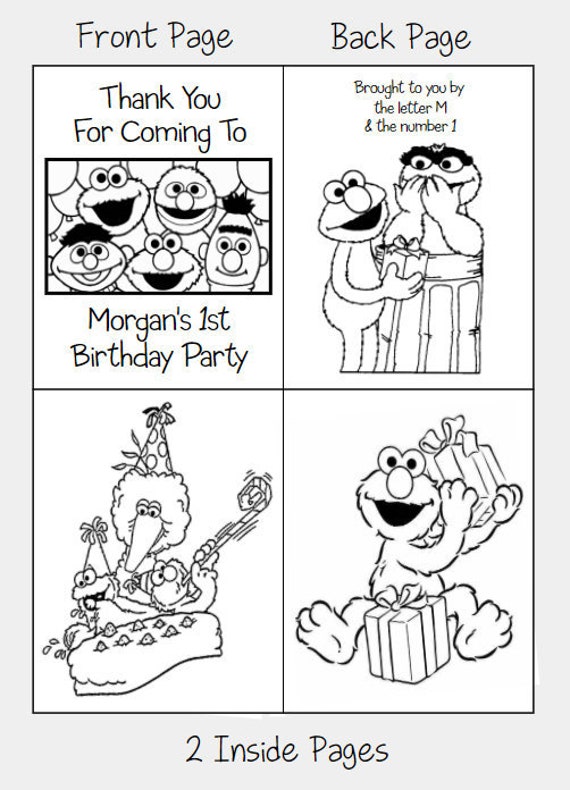 Sesame Street Birthday Coloring Pages