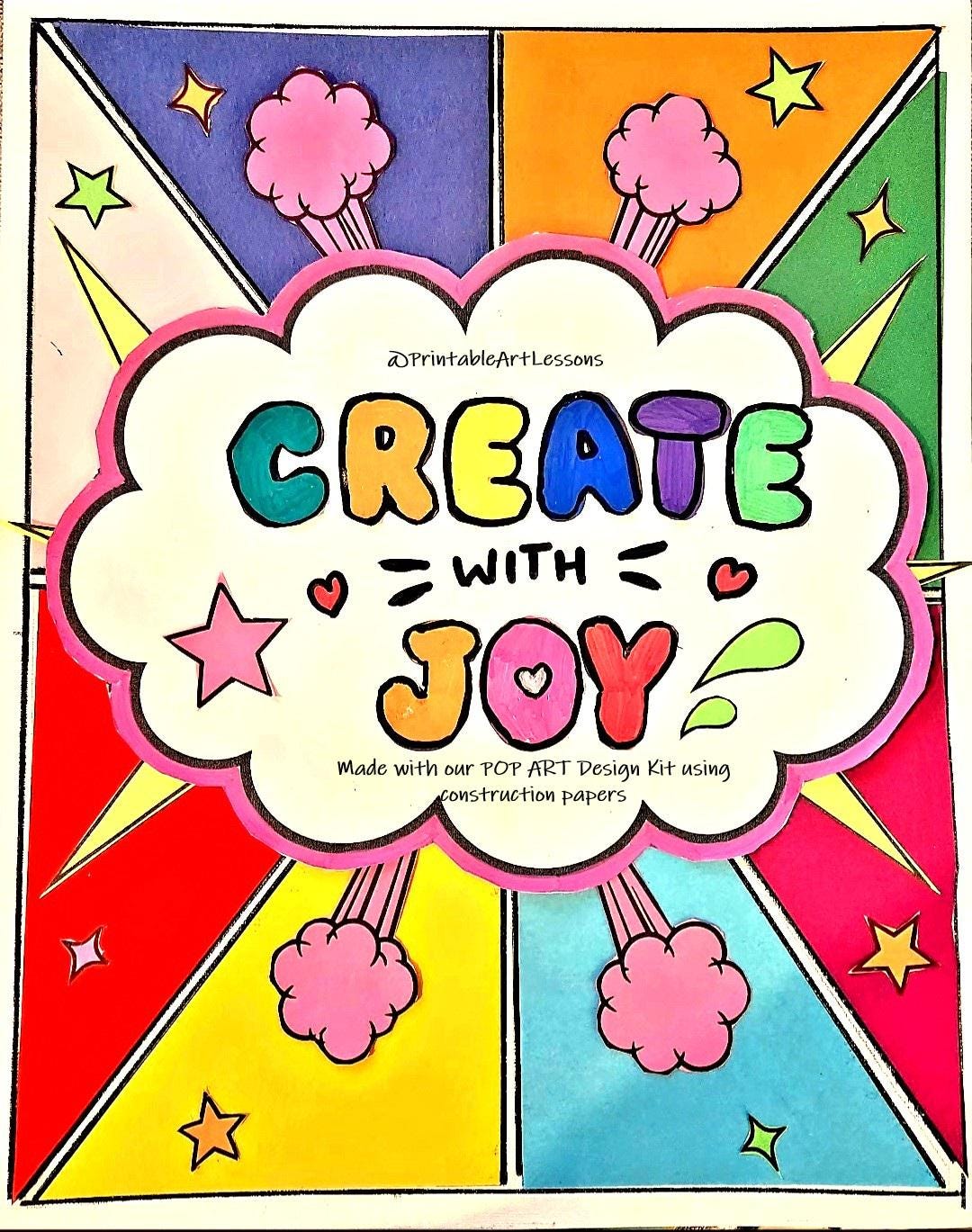 Pop Art Design Kit, Roy Lichtenstein Inspired, Bubble Letters, Ben Ray ...