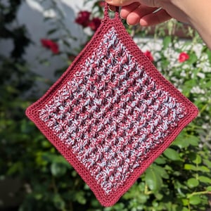 Textured Waffle Potholder Crochet Pattern PDF | Beginner Crochet Pattern | Digital Download