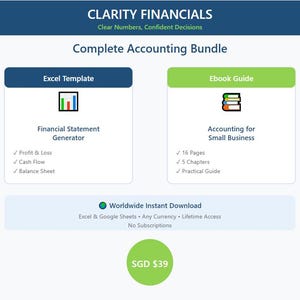 Small Business Accounting Template Excel Financial Statements Bookkeeping Ebook Worldwide