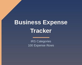 Business Expense Tracker | Excel Spreadsheet | Small Business & Self-Employed