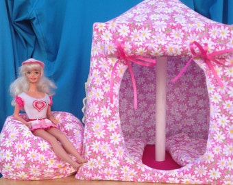 barbie camping fun doll and tent