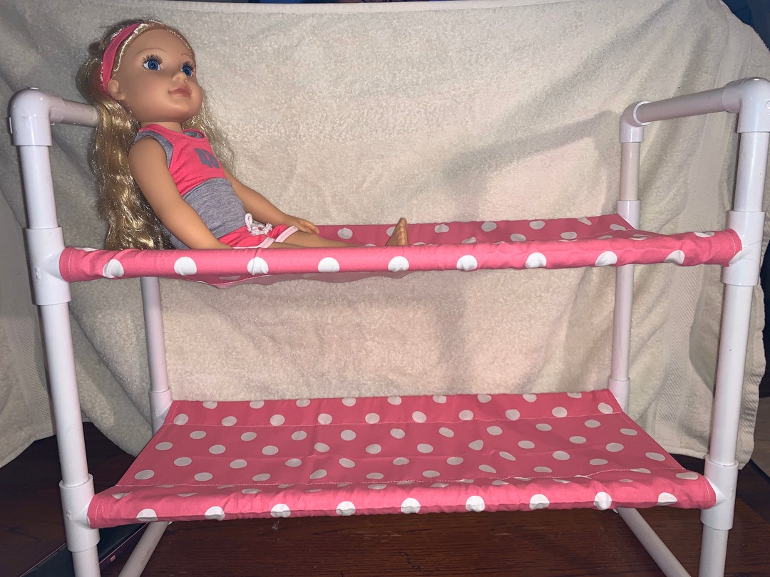 Doll Bunkbed Bunk Bed American Girl Bunk Bed Pink Polka Dot Etsy