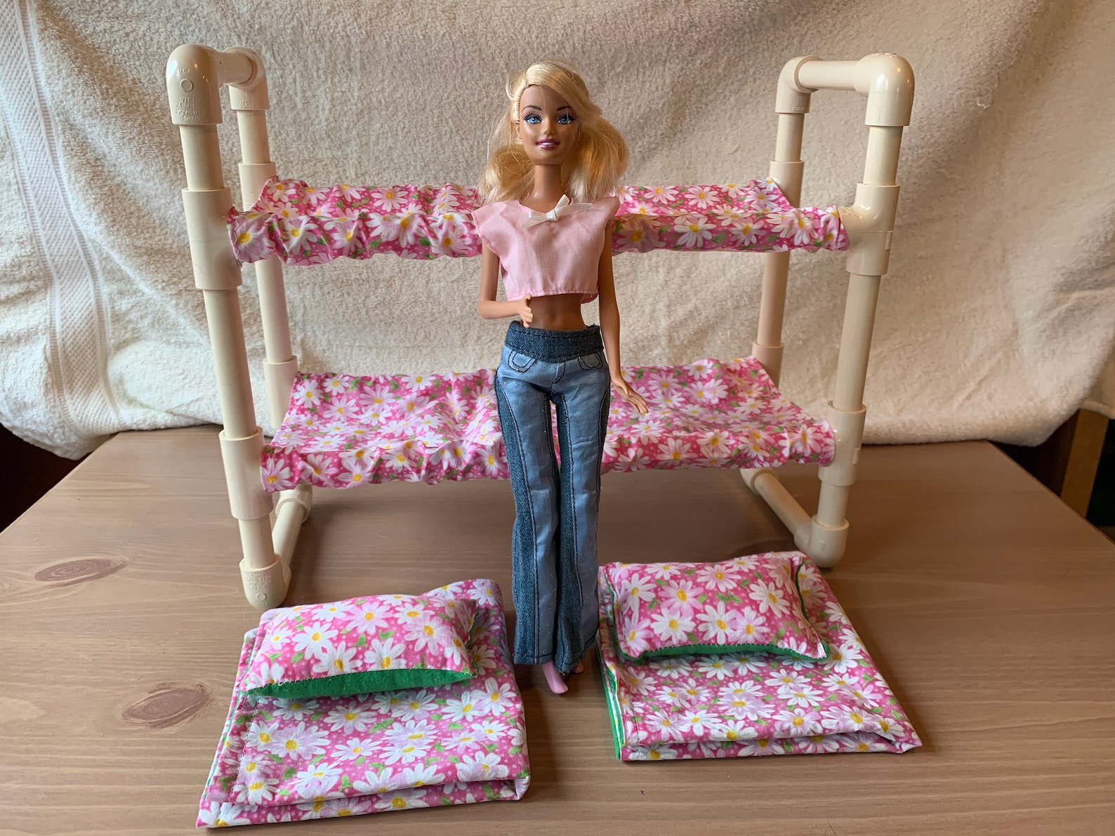 Barbie Doll Matching Blankets Sheets and Pillows for Bunkbed Etsy