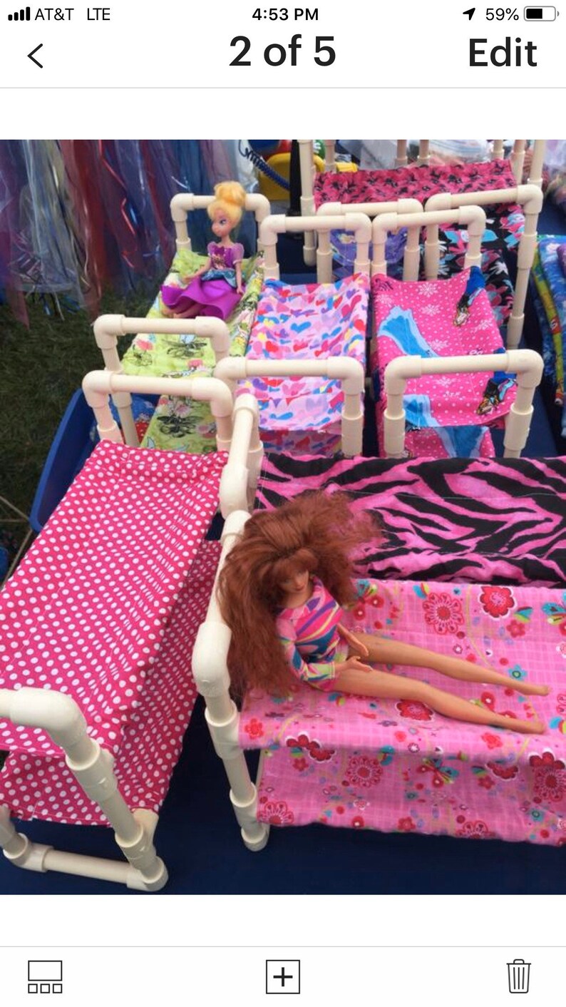 Barbie Doll Matching Blankets Sheets and Pillows for Bunkbed Etsy