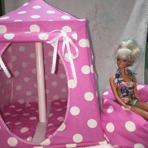 Tent for Barbie Dolls, with FREE Bean Bag Chair.