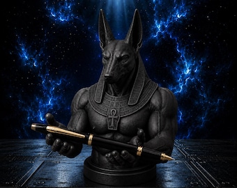 Anubis Pen Holder STL | Egyptian God Desk Organizer 3D Print File | ANUBIS STL