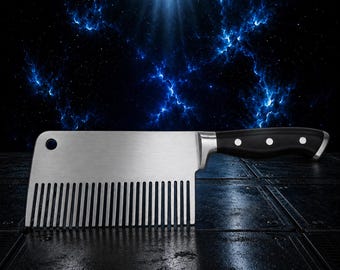 Barber Cleaver Comb STL | Hair Stylist Desk Decor 3D Print File | Novelty Grooming Tool | Barber Shop Organizer | Unique STL Download