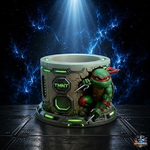 Ninja Turtle Planter STL File | TMNT Succulent Pot | Raphael 3D Print Model