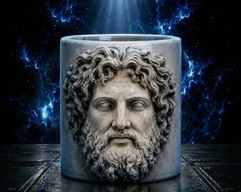 ZEUS PLANTER STL | Greek God Succulent Pot | Mythology Flower Pot | Ancient Statue Planter | 3D Printable Home Decor