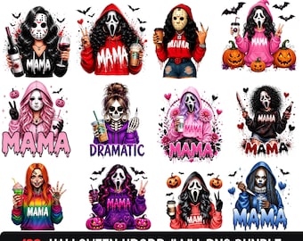 Pacote de imagens PNG de Halloween Horror Mama: Mais de 100 designs assustadores (Download digital)