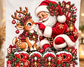 PNG de Natal na moda: Rena do Papai Noel Boop PNG, Natal retrô PNG, Natal na moda (Download digital)