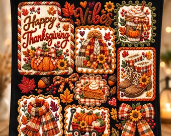 PNG de otoño de Acción de Gracias, imágenes prediseñadas de otoño acogedor, PNG de calabaza de ganchillo falso, sublimación con ambiente otoñal, descarga digital de Acción de Gracias