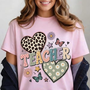 Teacher PNG Bundle, Boho Teacher PNG, teacher appreciation, back to school, rainbow teacher life sublimation, Teacher Shirt Designs, Digital image 8