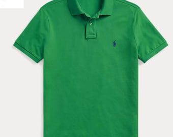 Ralph Lauren Herrpoloskjorta i klassisk passform || Kortärmad designermodell