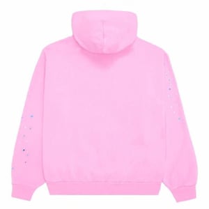 Pink Sp5der Web Hoodie, Spooky Spider Web Graphic, Y2K Goth Streetwear Pullover bild 2