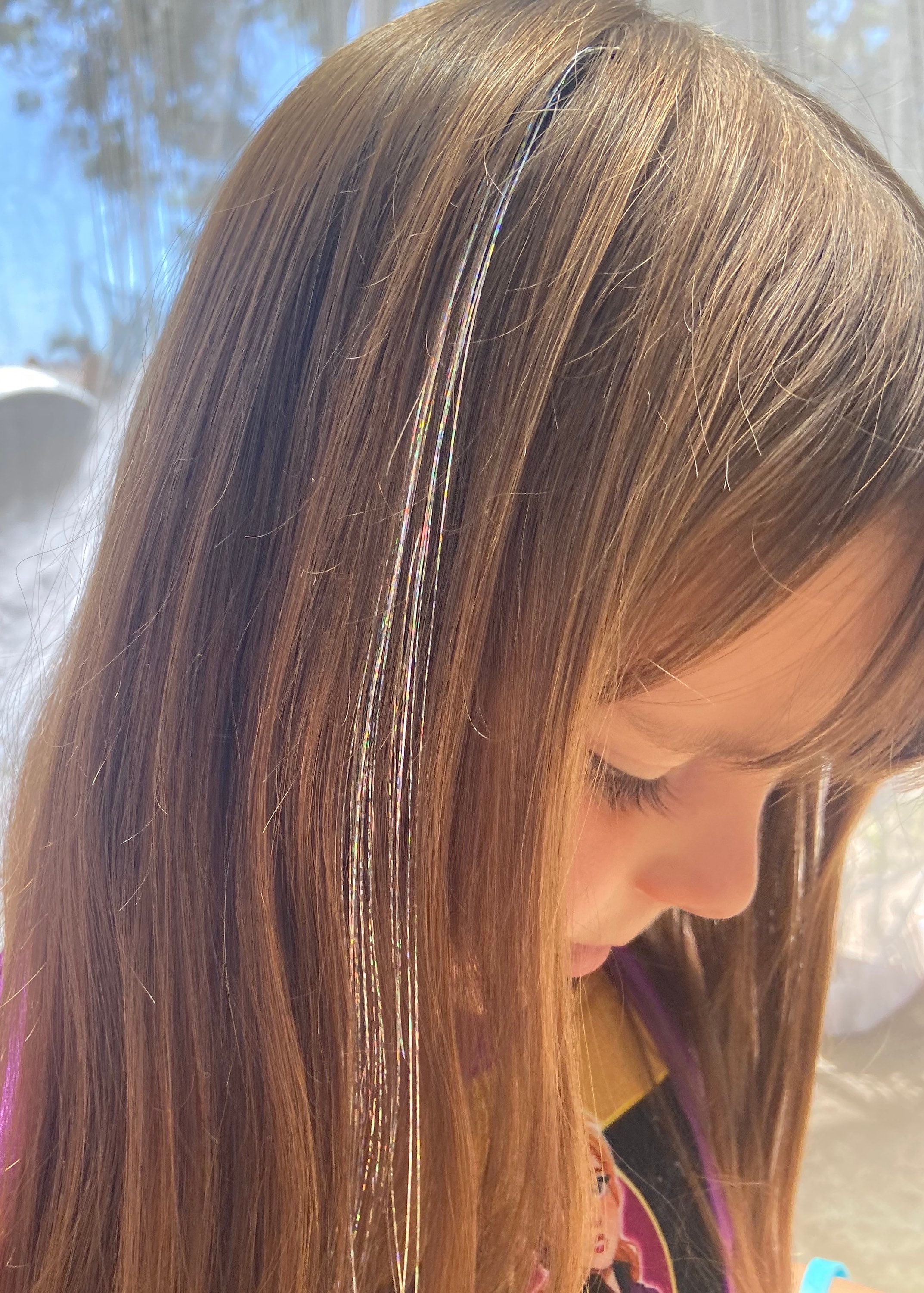 Silver Sparkle Hair Extension Do-it-yourself kit