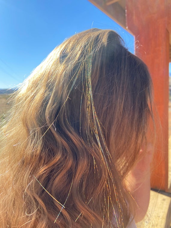 Gold Sparkle Hair Extension Doityourself Kit Etsy