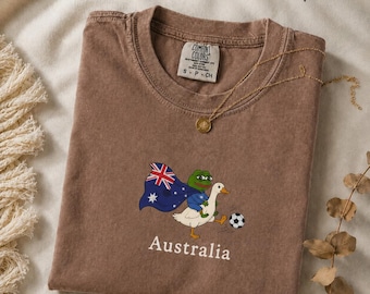 Australia Soccer Shirt, Funny Frog Duck Football Tee, World Cup 2026 Aussie Fan Gift, Vintage Retro Football Jersey Style, Aussie Pride Tee