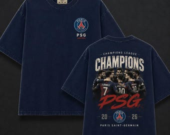 PSG Champions League Shirt 2026, Paris Saint Germain Winners Football Tee, UCL Final Fan Gift Vintage Soccer Jersey