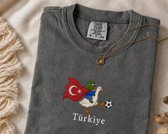 Turkey Soccer Shirt, Funny Frog Football Tee, World Cup 2026 Turkey Fan Gift, Retro Balkan Football Jersey Style, Viral Sports Streetwear