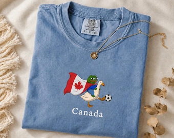 Canada Soccer Shirt, Retro Pepe Goose Football Tee, Vintage Canadian Flag Sports Fan Gift, World Cup 2026 Canada Pride Jersey Style Shirt