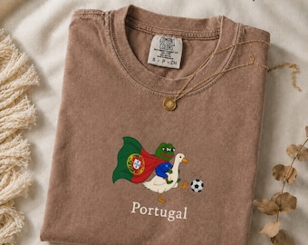 Portugal Soccer Shirt, Portuguese Football Fan Tee, World Cup 2026 Retro Jersey, Lisbon Team Gift, Funny Soccer Duck Meme Shirt