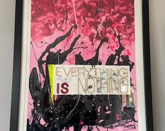 Original Artwork - Everything is Nothing, abstract, framed
