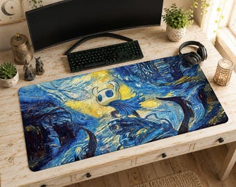 Holle ridder muismat | Bureaumat, sterrennacht indiegame fanartmat