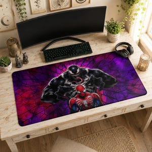 Venom Mouse Pad | Spider-Man Symbiote Desk Mat, Marvel Dark Aesthetic Mat