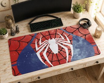 Spider-Man Logo Mouse Pad | Desk Mat, Marvel Spiderman Grunge Decor