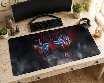 Miles Morales Spider-logo muismat | Bureaumat, Marvel Spider-Man donkere esthetische mat