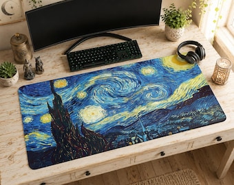 Sterrennacht muismat | Bureauonderlegger, Van Gogh Fine Art-decor