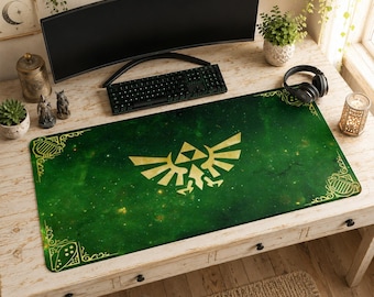 Triforce Galaxie Mauspad | Schreibtischunterlage, Legend of Zelda Hyrule Crest Cosmic Mat