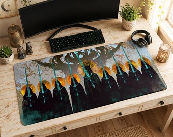 Sauron Nazgul Mouse Pad | XL Desk Surface, Lord of the Rings Dark Aesthetic Mat