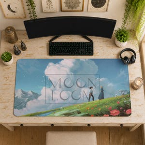 Sophie & Howl Mouse Pad | Desk Mat, Howl's Moving Castle Studio Ghibli Cute Decor