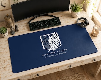 Scouting Legion Mouse Pad | Desk Mat, Attack on Titan Anime Minimalist Mat
