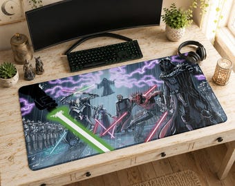 Sith Lords Mouse Pad | Desk Mat, Star Wars Villains Dark Aesthetic Mat