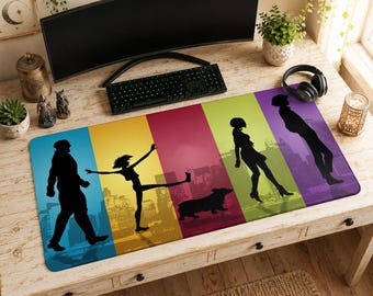 Cowboy Bebop-muismat | Bureaumat Crew Silhouette, kunst in anime-stijl