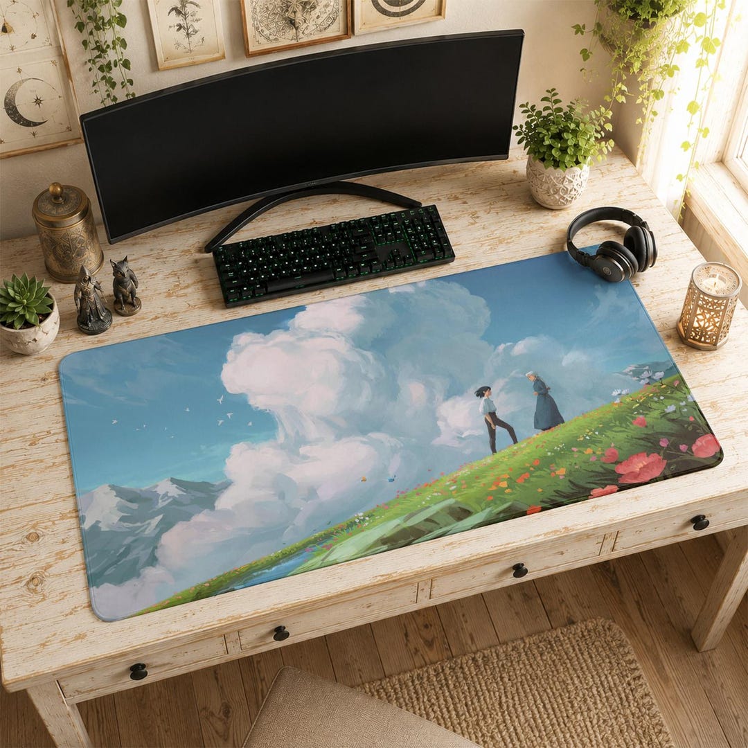 Sophie & Howl Mouse Pad | Desk Mat, Howl's Moving Castle Studio Ghibli ...