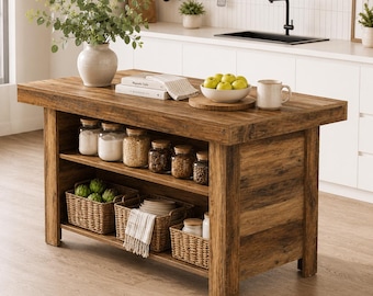 63 Inch Farmhouse Executive Desk, Rustic Natural Oak Writing Table