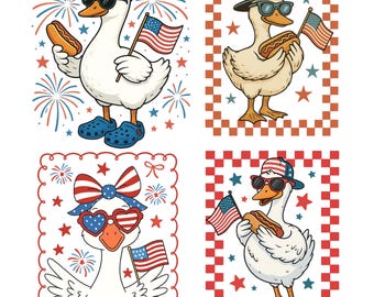 4th of July Goose PNG Bundle, Patriotic Goose Png, America Coquette Goose,Funny Independence Day Png,USA Sublimation Bundle,Digital Download