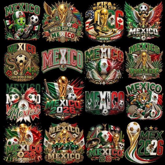20+ Mexico World Cup 2026 PNG Bundle, Funny Soccer Fan PNG, Mexico Football Team Png, World Champions Funny Shirt, Sublimation Designs