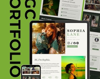 UGC Portfolio Template Canva | Aesthetic Media Kit for Fashion Creators | Brand Deal Website | Influencer