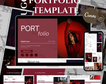 UGC Portfolio Template Canva | Beginner Friendly Media Kit | Brand Deal Landing Page | Creator Website