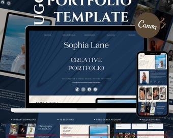 UGC Portfolio Template Canva | Media Kit for Influencers | Brand Pitch Page | Content Creator Website
