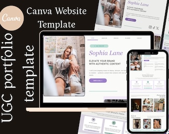 UGC Creator Canva Portfolio Template | Pastel Media Kit, Sponsorship Pitch